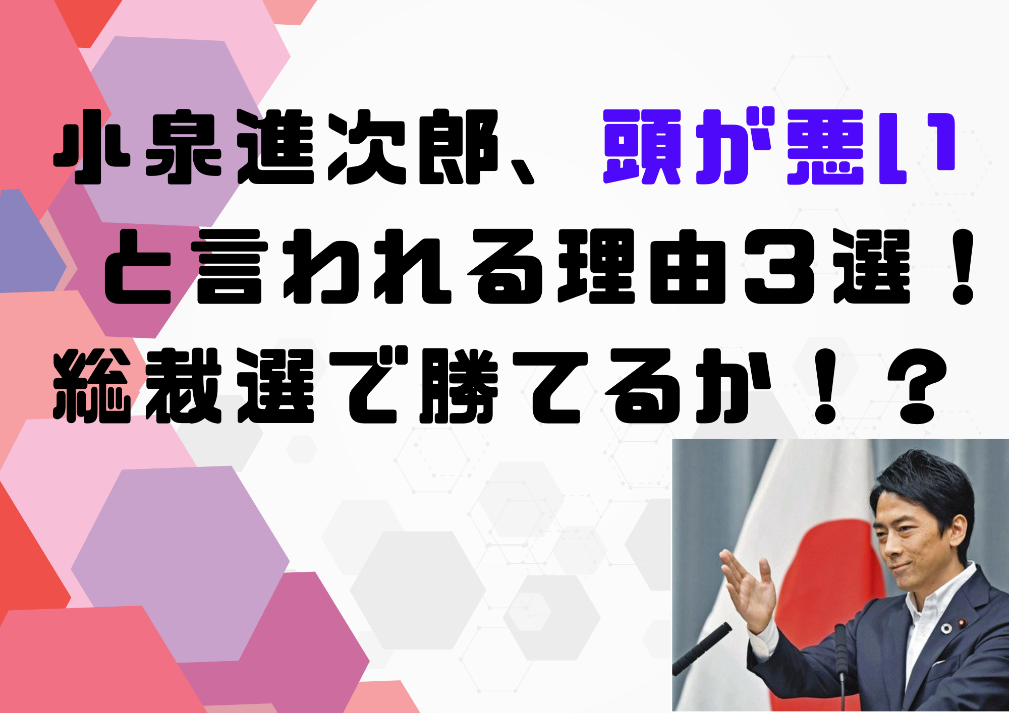 小泉進次郎　頭が悪い